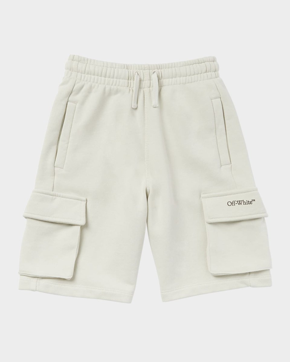 Boy's Bookish Diagonal Logo Sweatshorts, Size 4-